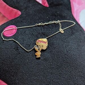 Playboy necklace heart bunny charms